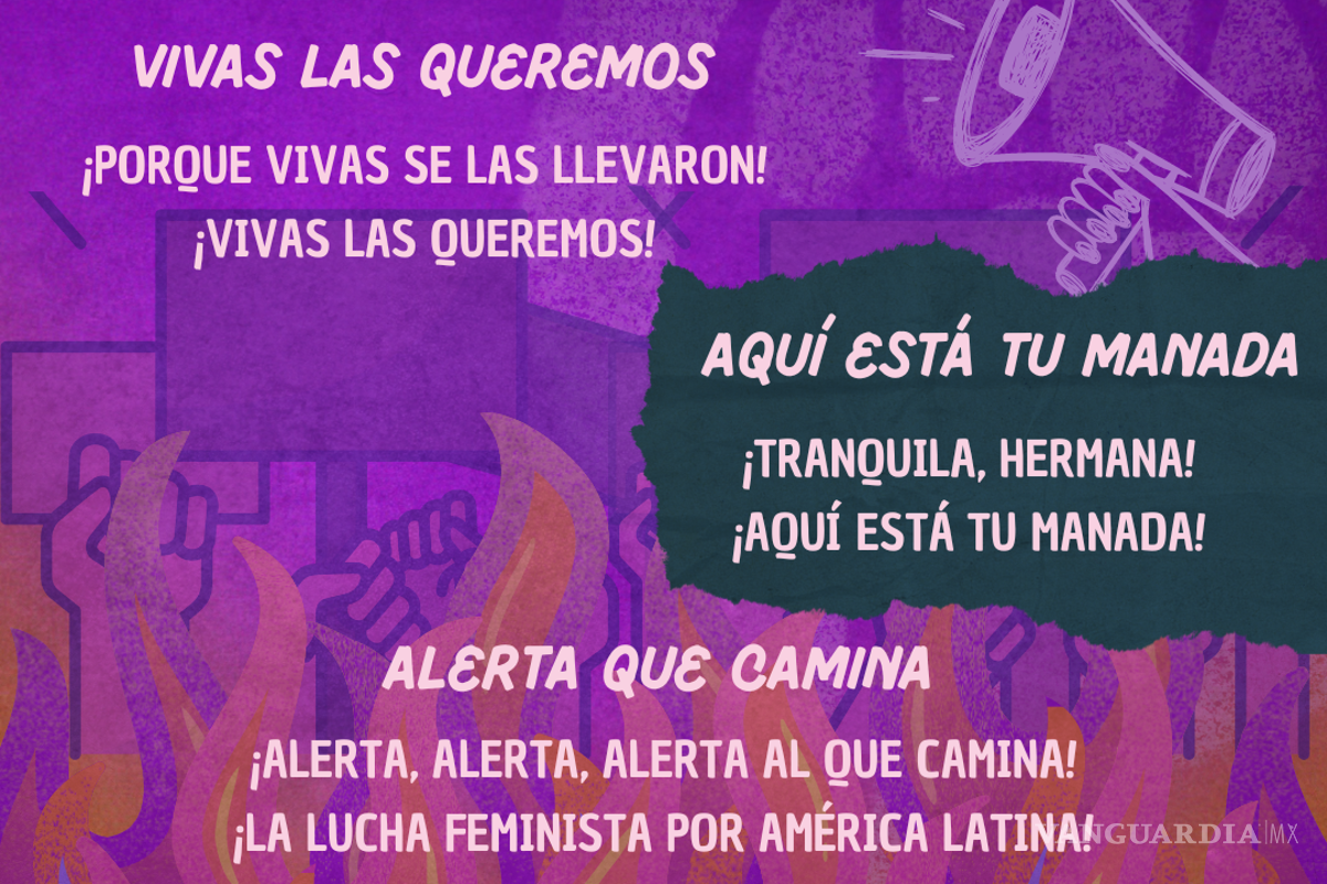 $!¿Qué se grita en la marcha del 8M? Estas son las letras de las consignas que se dicen año con año