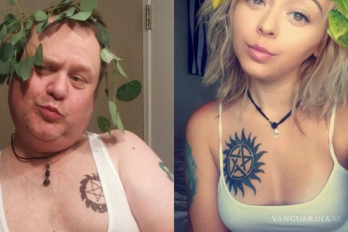 Papá imita las selfies de su hija