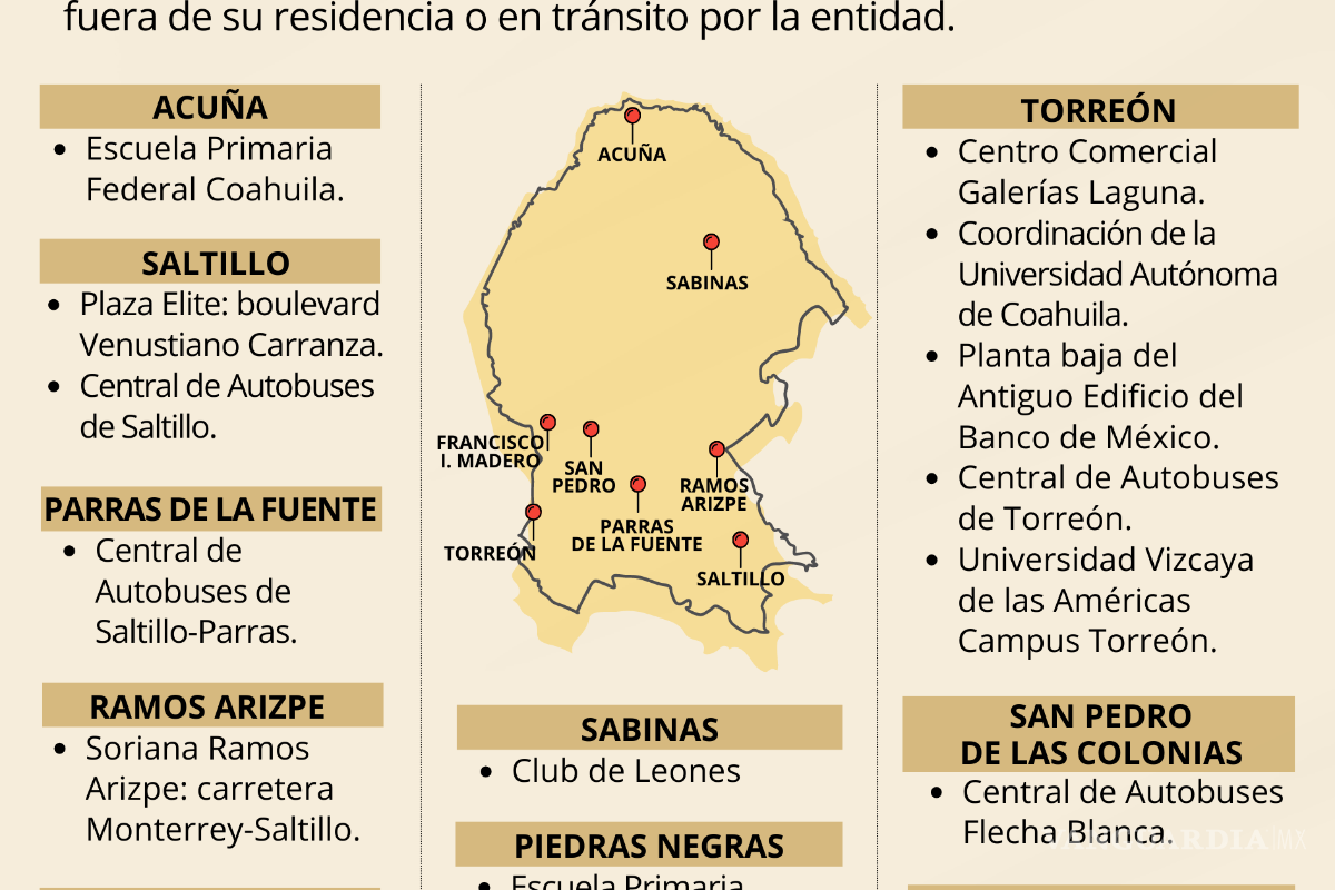 $!Encuentra tu casilla especial en Coahuila para votar este próximo 4 de junio.