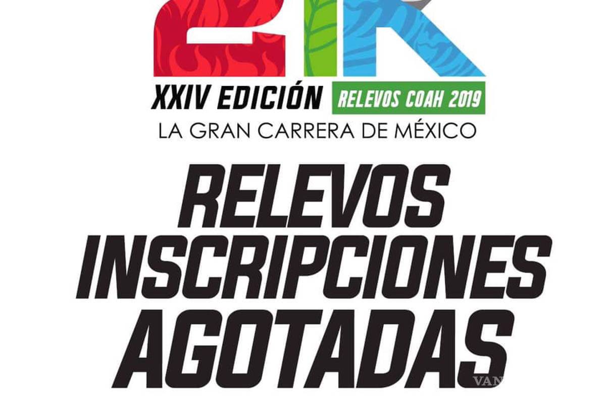 Agotados números en 21k Coahuila para relevos