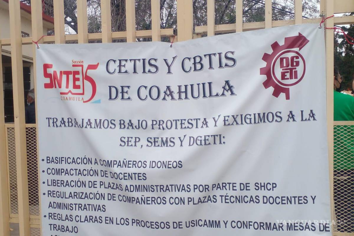 Trabaja bajo protesta personal del CBtis 235 de Saltillo; les renuevan contrato laboral cada semestre