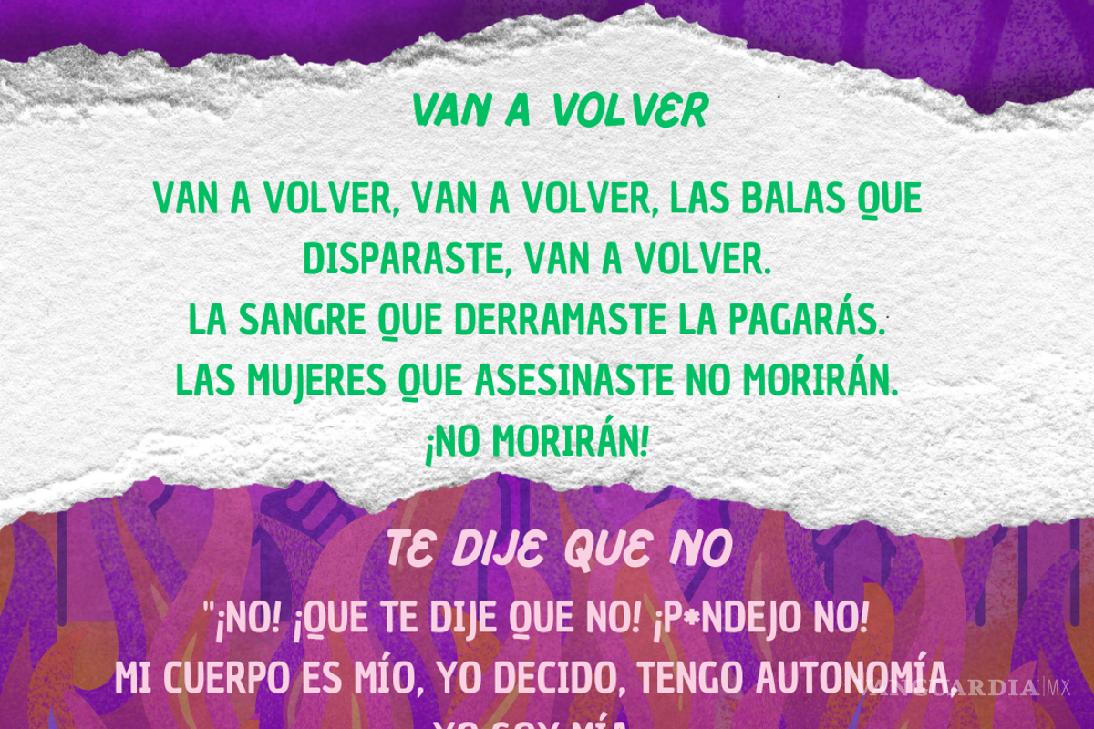 $!¿Qué se grita en la marcha del 8M? Estas son las letras de las consignas que se dicen año con año