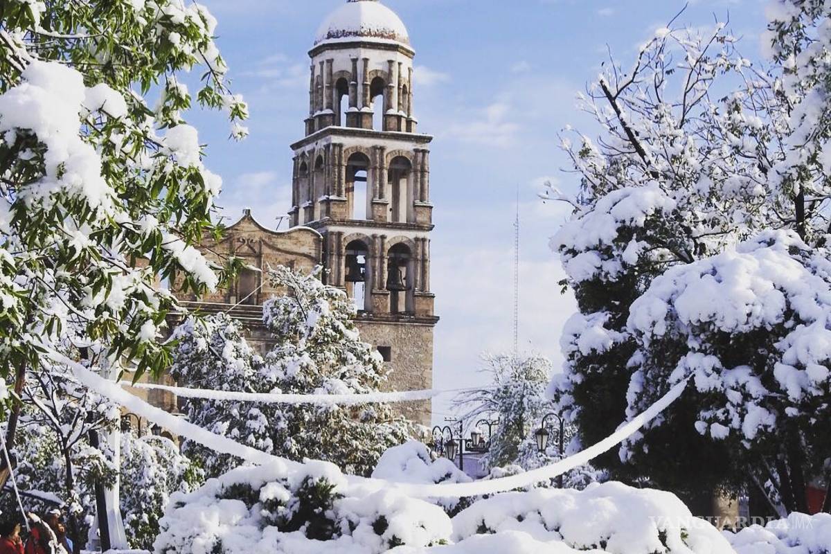 La nieve también embellece a Monclova (fotos)