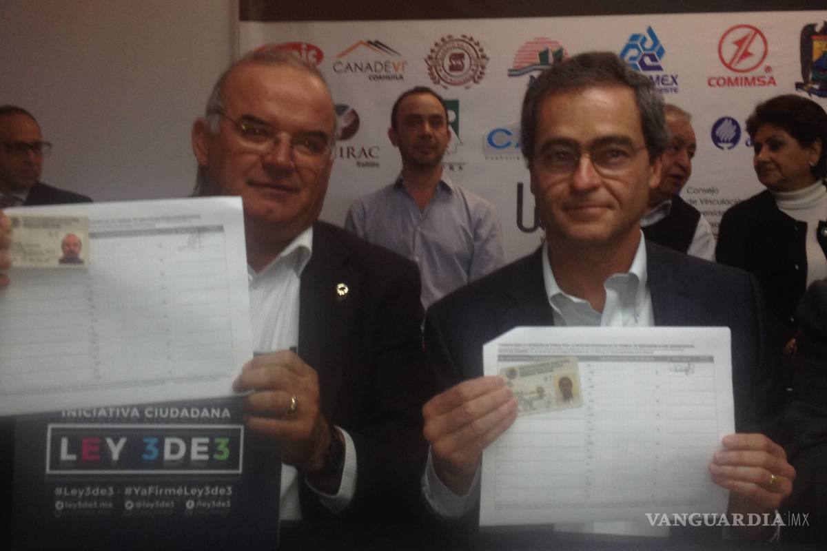 Empresarios se suman a iniciativa ciudadana 'Ley 3 de 3'