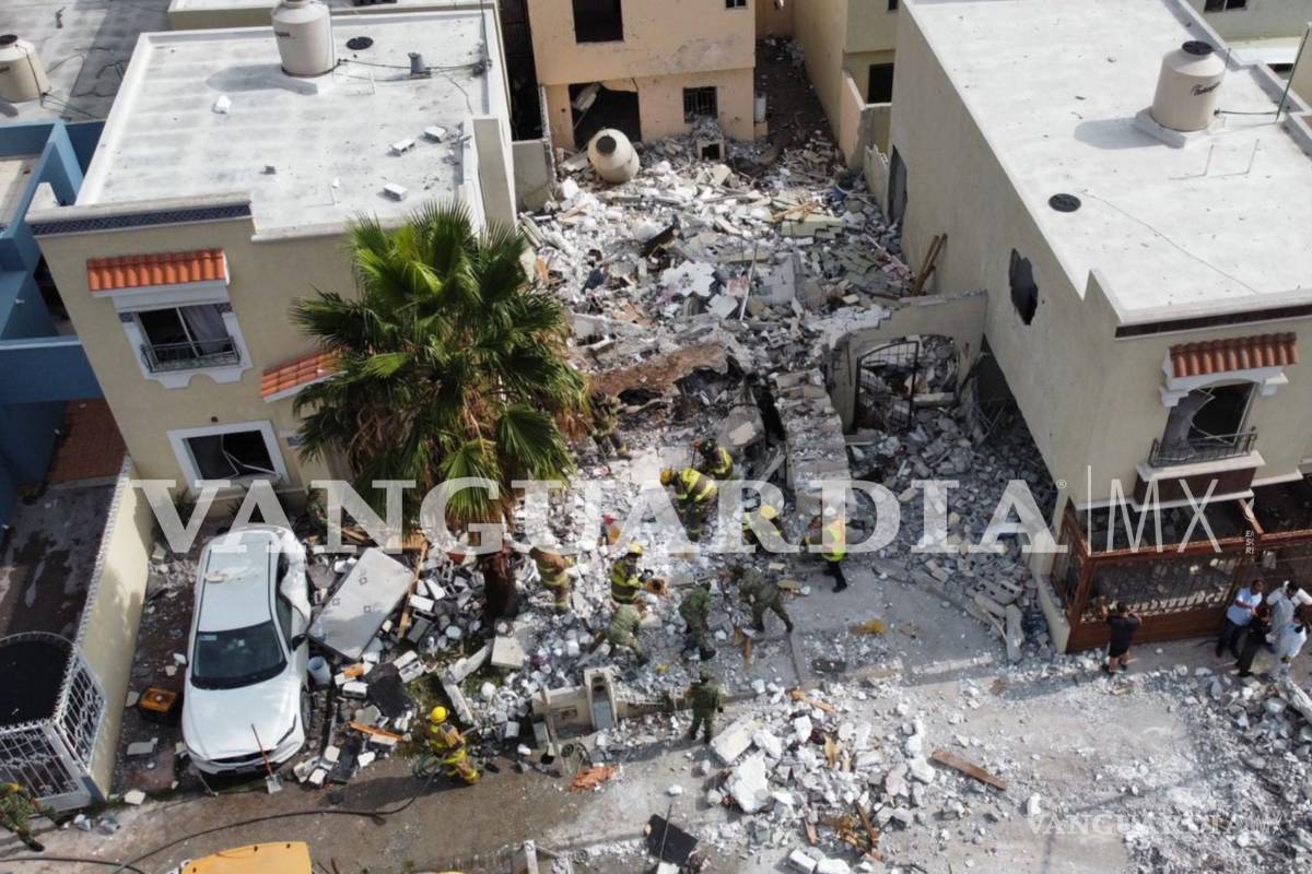 $!Escombros en la zona de la explosión.