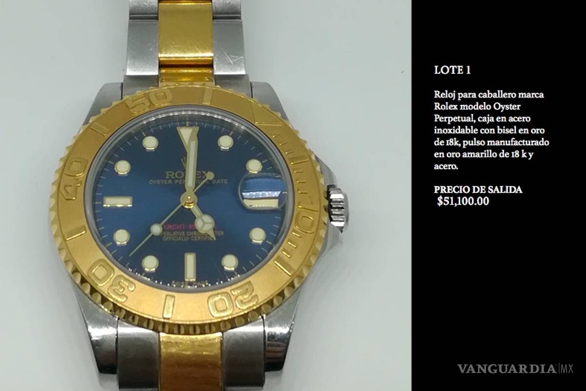 Las joyas del Narco que subastarán en Los Pinos: pulseras de 2 millones, relojes de 1 millón y más