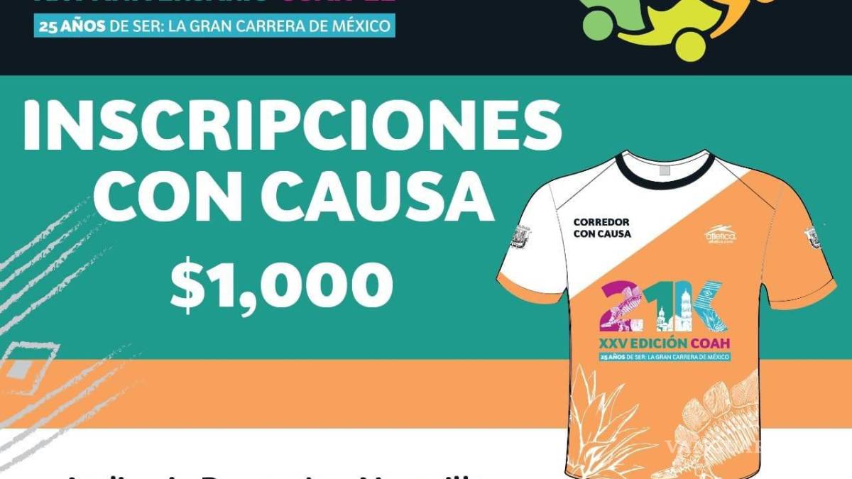 ¡A correr con causa! Invitan al 21K Coahuila por la asociación EMYLA de Saltillo
