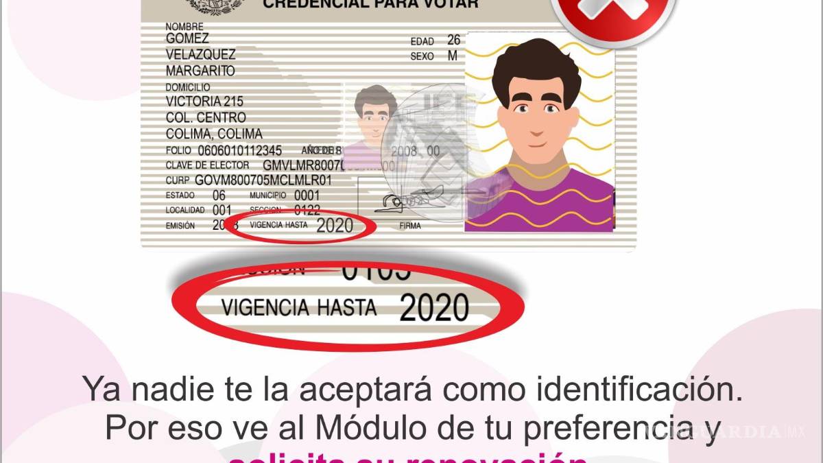 Saltillo: reanudan trámites en el INE; usuarios requieren cita para renovar credenciales