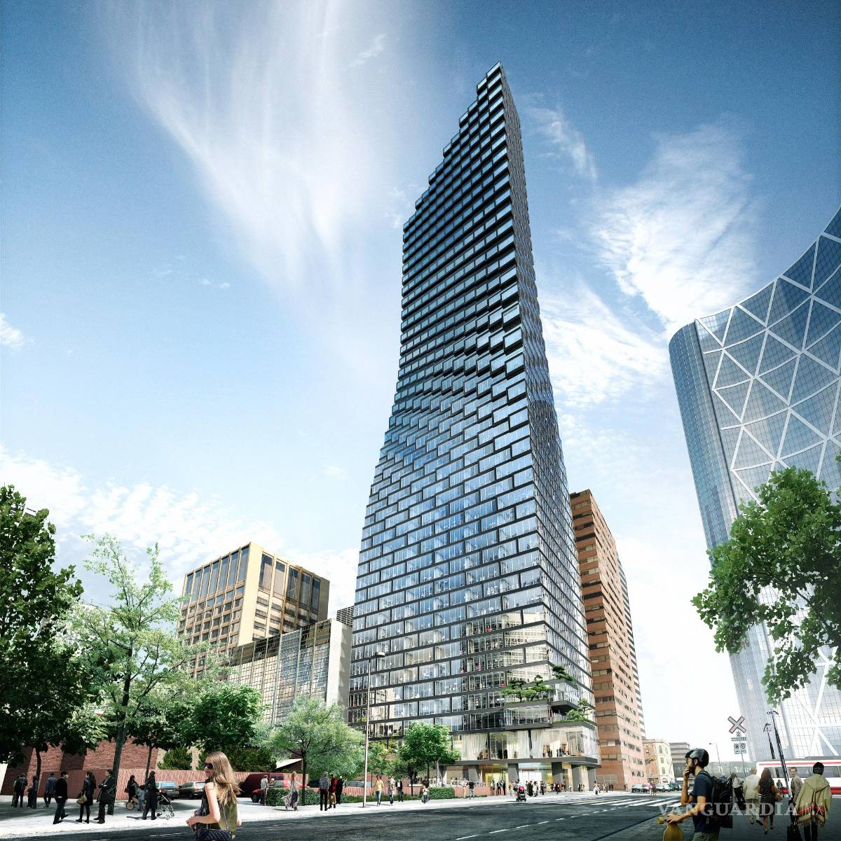 $!La torre ‘TELUS Sky’ in Calgary (Canadá). EFE/Omar Goncebat