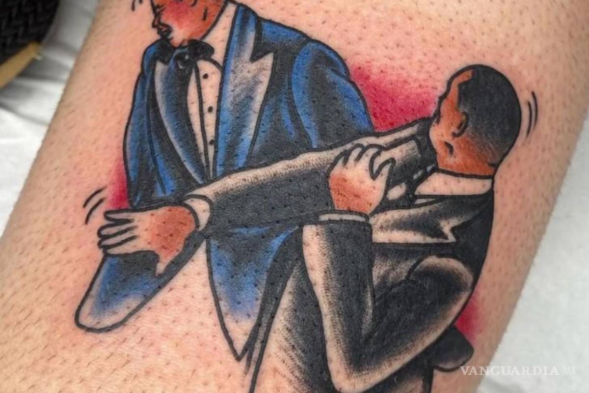 La gente se está tatuando la cachetada de los Oscar de Will Smith y Chris Rock