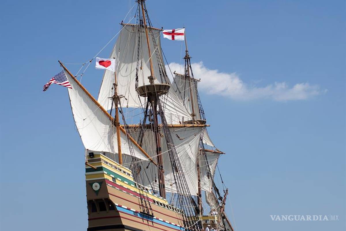 $!Tras una restauración de tres años réplica del Mayflower regresa al puerto de Plymouth