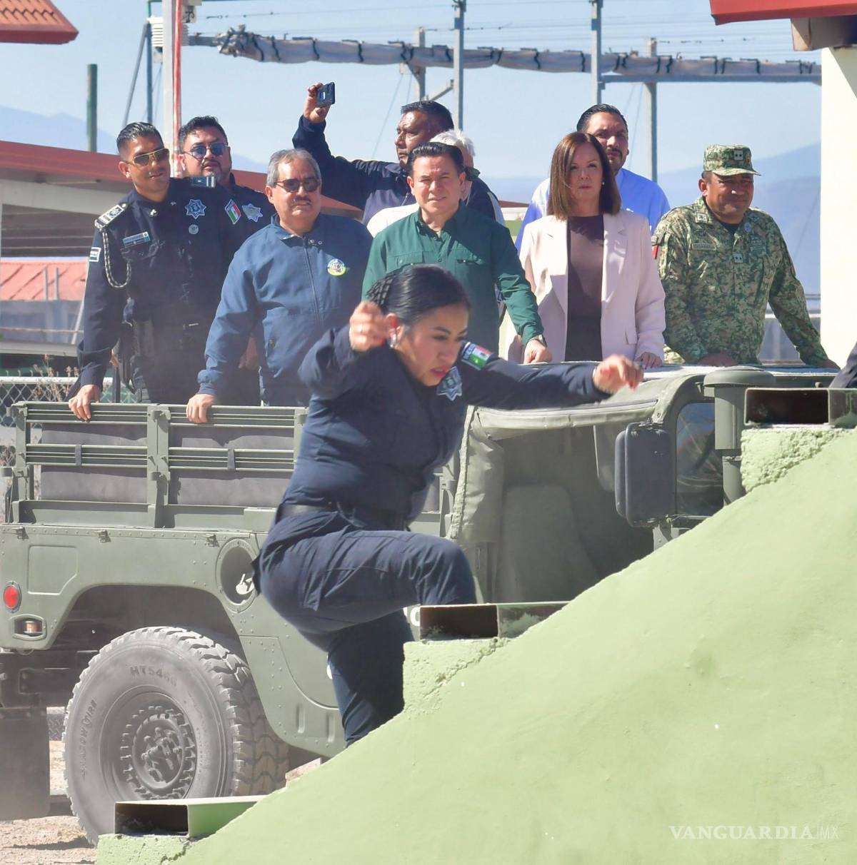 $!Autoridades civiles y militares participaron en la inauguración de la Pista del Combatiente del 105 Batallón de Infantería.