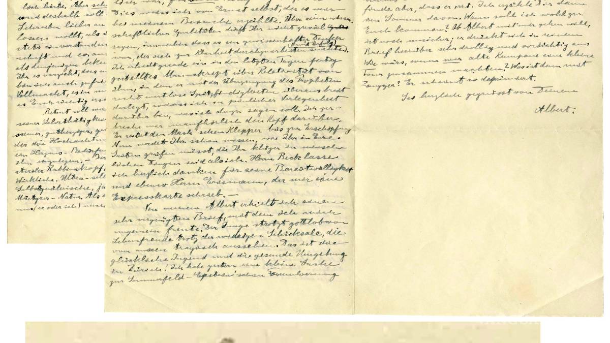 Subastan carta escrita por Albert Einstein durante la Primera Guerra Mundial