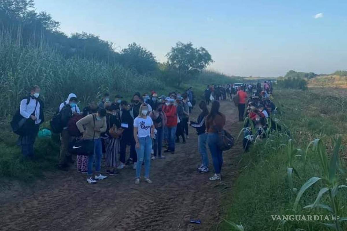 Detiene Patrulla Fronteriza a un grupo de 150 indocumentados que cruzaron el río Bravo
