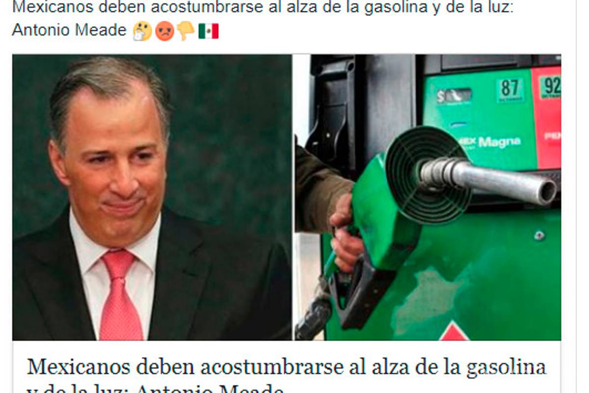 Desmienten frase sobre gasolinazos atribuida a Meade