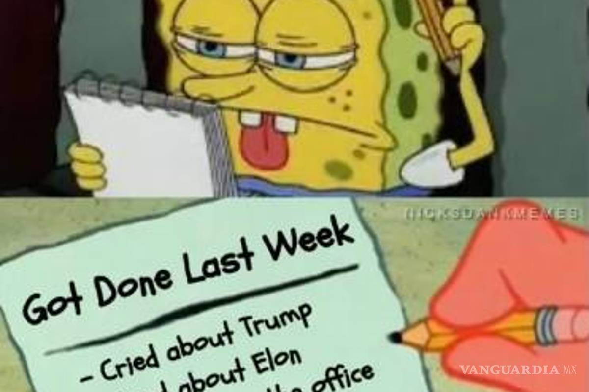 Trump publica un meme de Bob Esponja para burlarse de los que lo critican a él y a Musk
