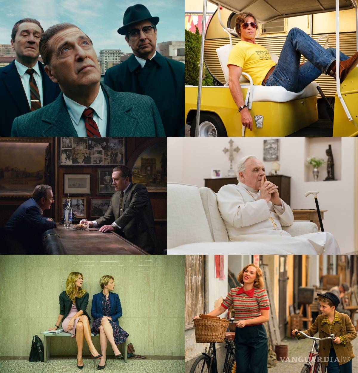 $!"Joker" sonríe en unos Oscar que enfrentarán a Scorsese, Tarantino y Mendes