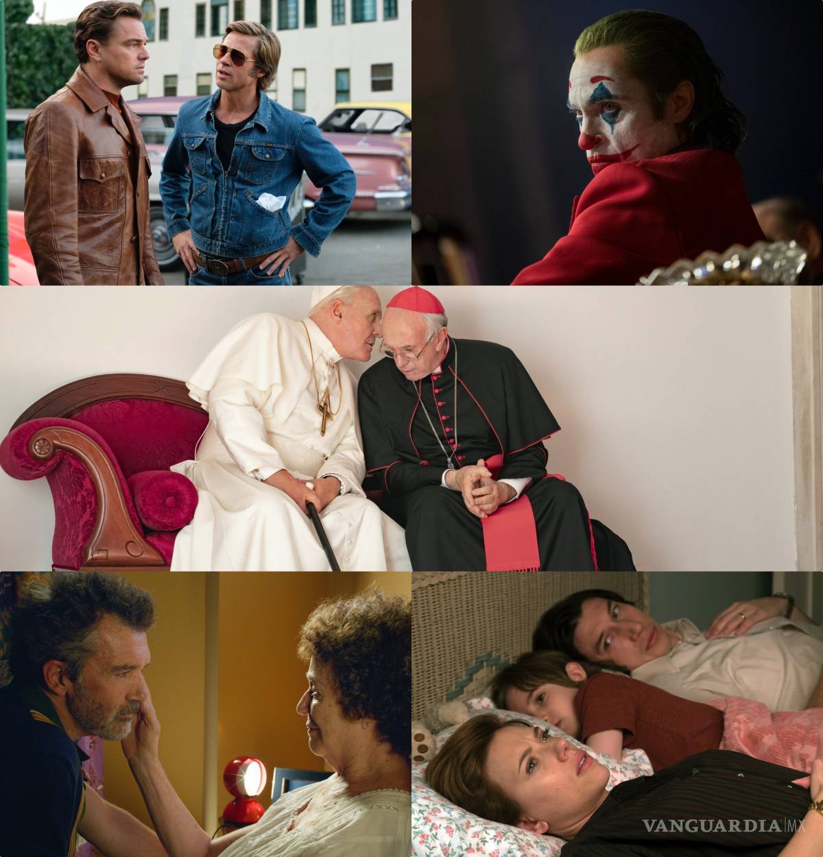 $!"Joker" sonríe en unos Oscar que enfrentarán a Scorsese, Tarantino y Mendes