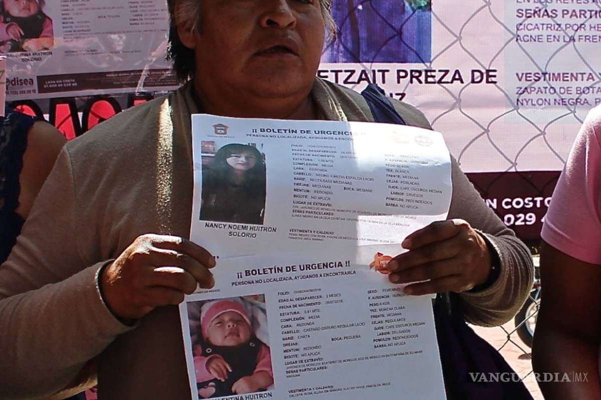 Recuperan a bebé vendida por feminicidas de Ecatepec