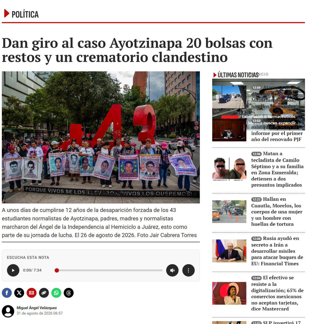 $!Padres de Ayotzinapa rechazan información sobre 20 bolsas con restos: “Es falsa e imprecisa”