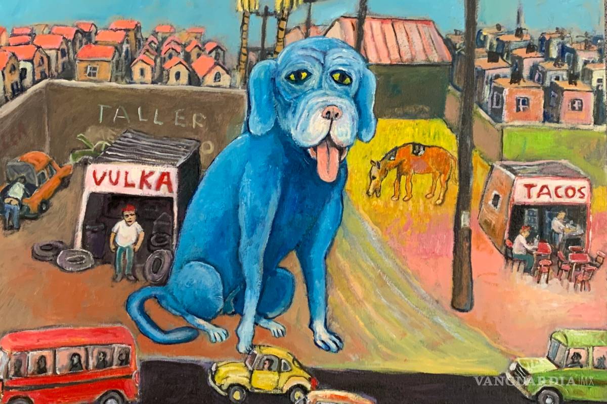 $!‘El perro que cuida la ciudad’; Geroca pinta al letargo saltillense