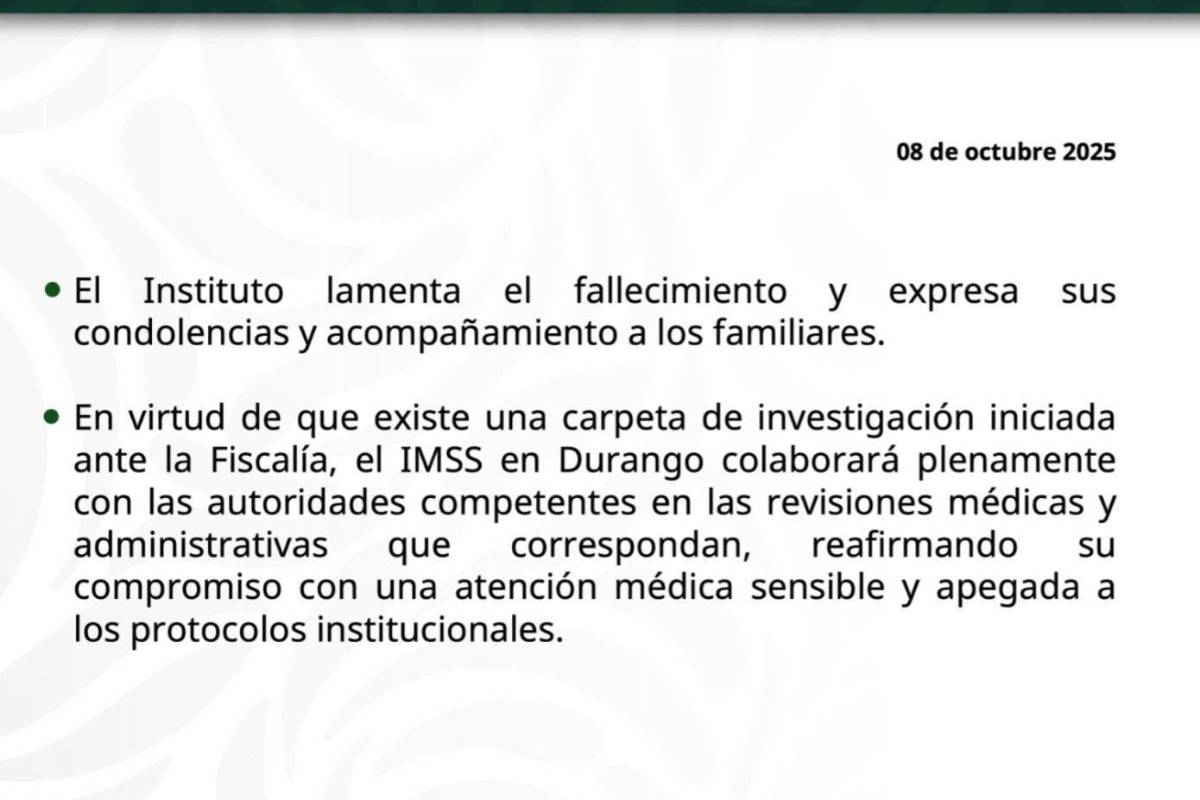 $!Caso Daenerys: Fallece niña de 4 años en hospital IMSS en Durango; familia denuncia presunta negligencia médica