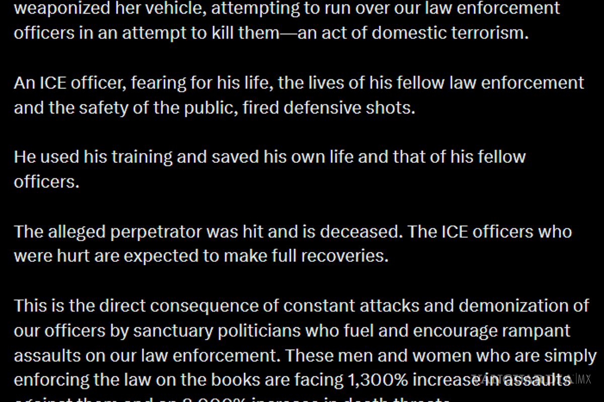 $!ICE se involucra en tiroteo en Minneapolis; alcalde exige expulsión de agentes