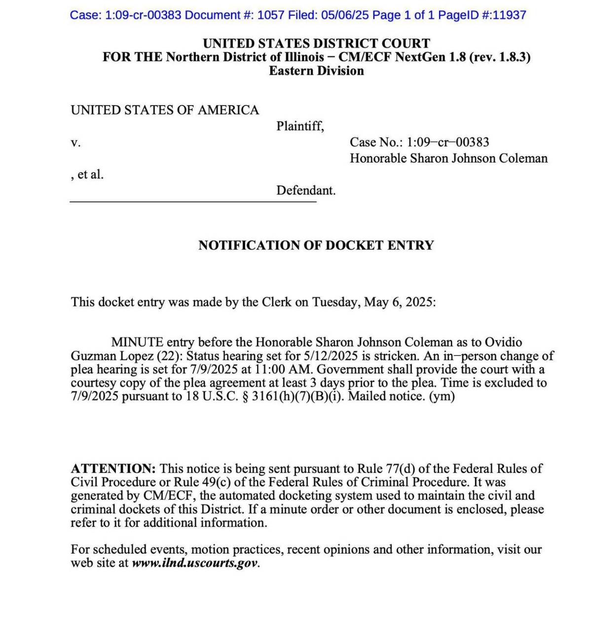 $!Ovidio Guzmán, hijo de ‘El Chapo’, se declarará culpable ante la Corte de Chicago; posponen audiencia