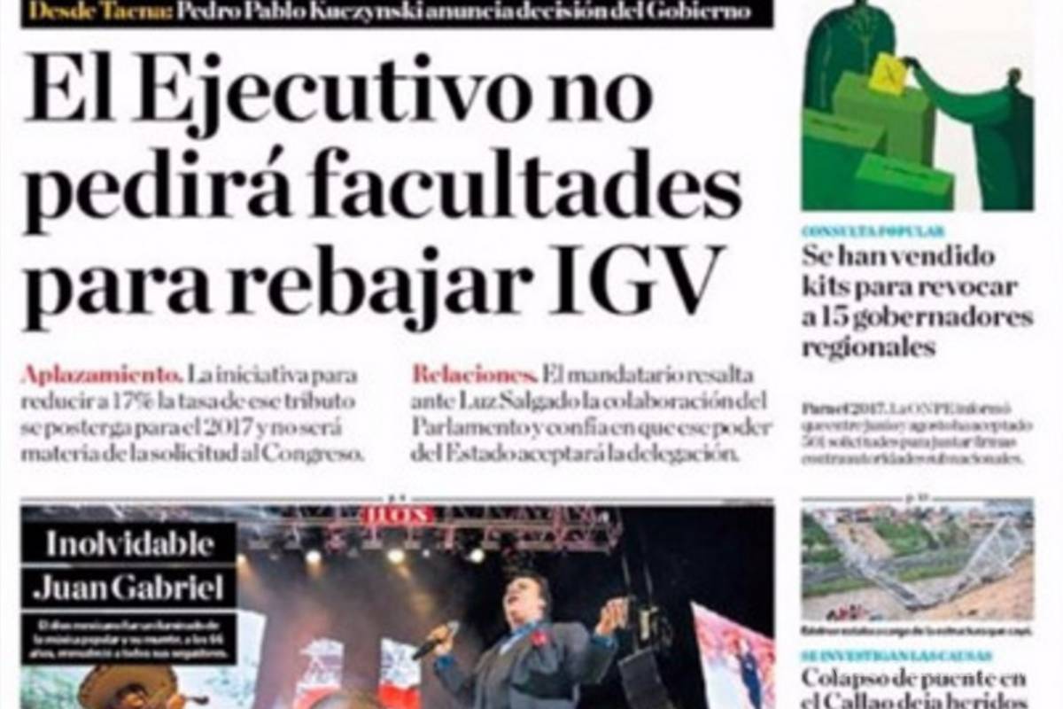 $!Así despidieron los periódicos del mundo a Juan Gabriel