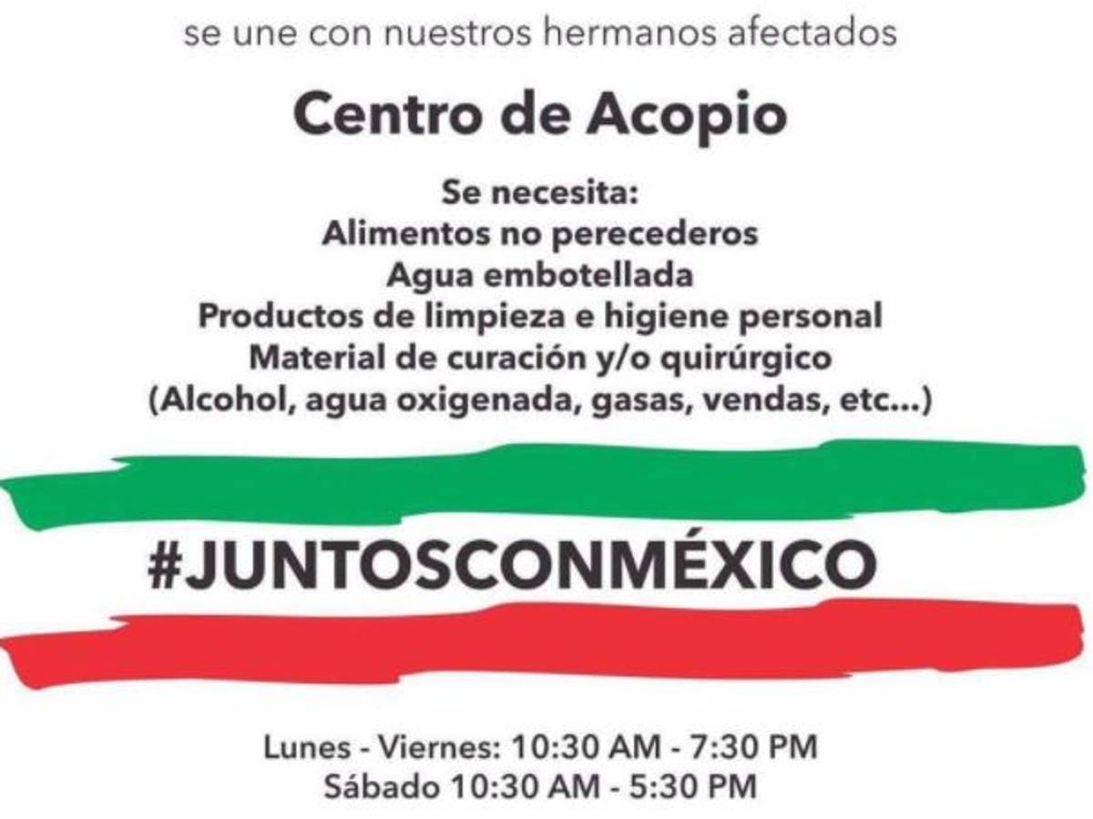$!Organizan centros de acopio en Saltillo para víctimas del sismo