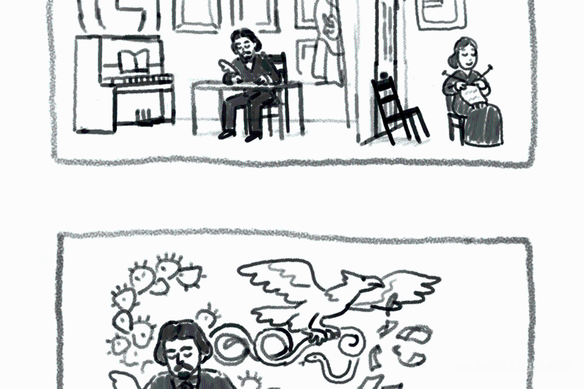 Google conmemora a Francisco González Bocanegra, autor el Himno Nacional Mexicano con doodle