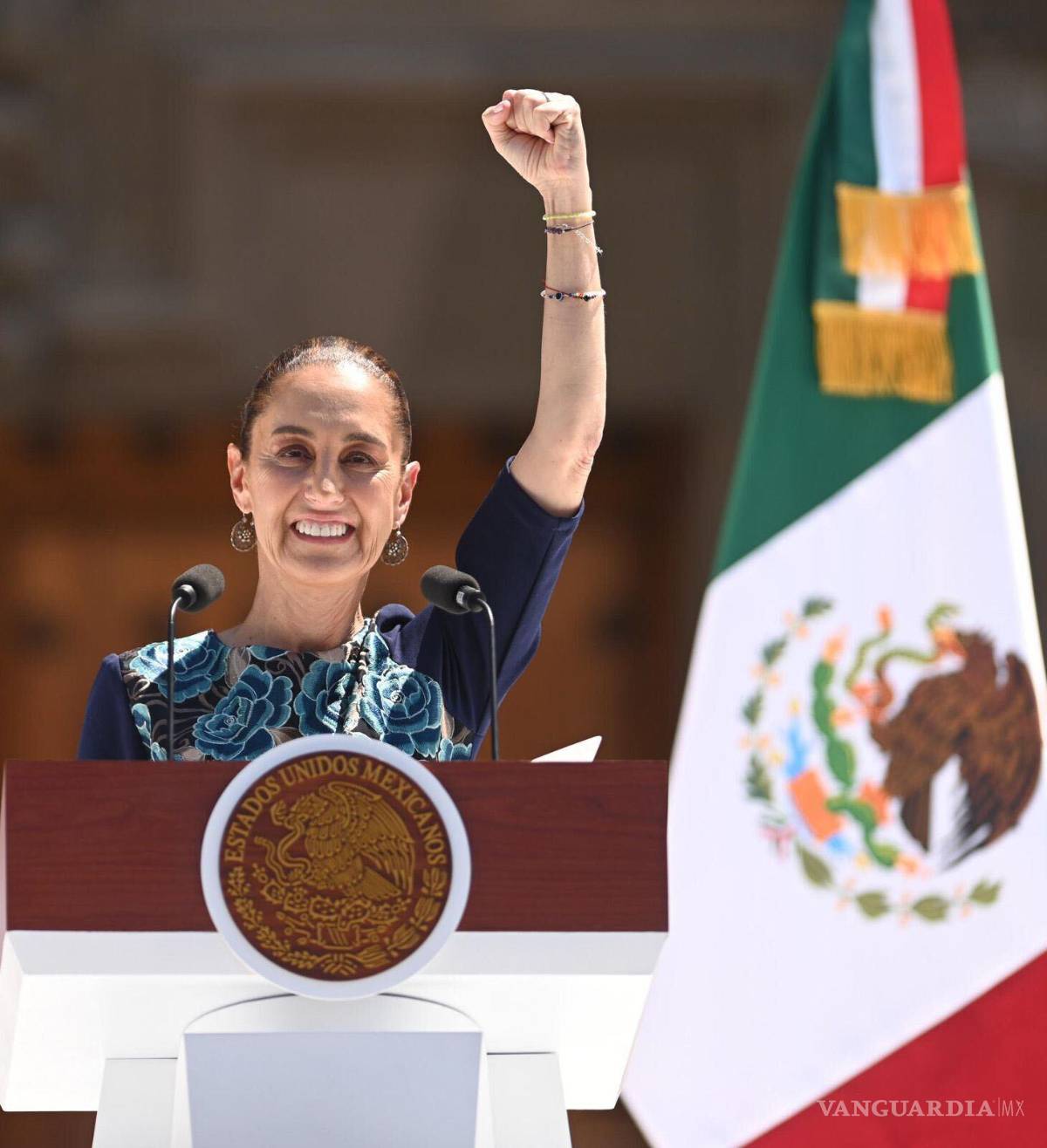 $!No podemos ceder en nuestra soberanía, afirma Sheinbaum en asamblea por pausa de aranceles