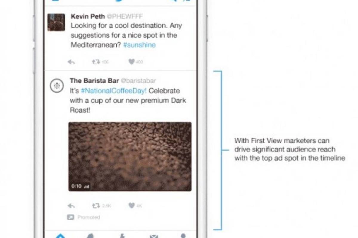 Presenta Twitter en Latinoamérica &quot;First View&quot;, producto en vídeo para marcas