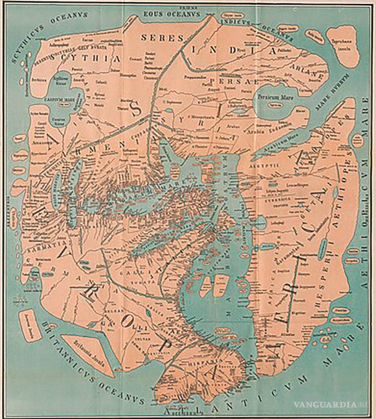 $!Mapa de Pomponio Mela. EFE/Penguin Random House Grupo Editorial