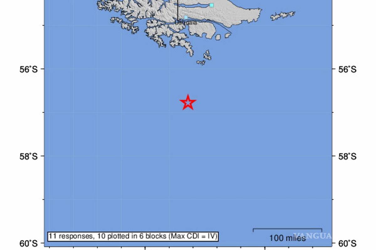 Sacude terremoto de 7.5 grados Richter el extremo austral de Chile y emiten alerta de tsunami