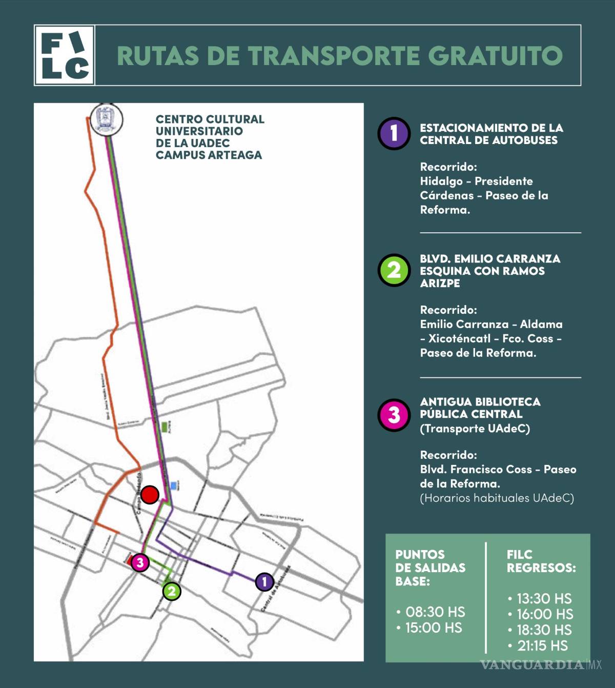 $!Rutas del transporte a Arteaga.