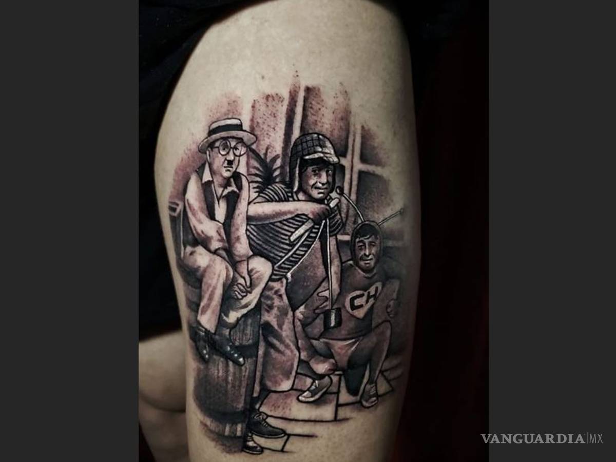 $!Jugador brasileño presume sus tatuajes...de Chespirito