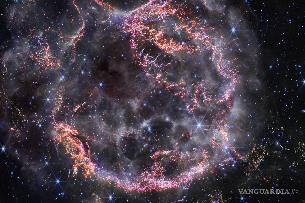 $!Una fotografía distribuida muestra los restos de la supernova Cassiopeia A.