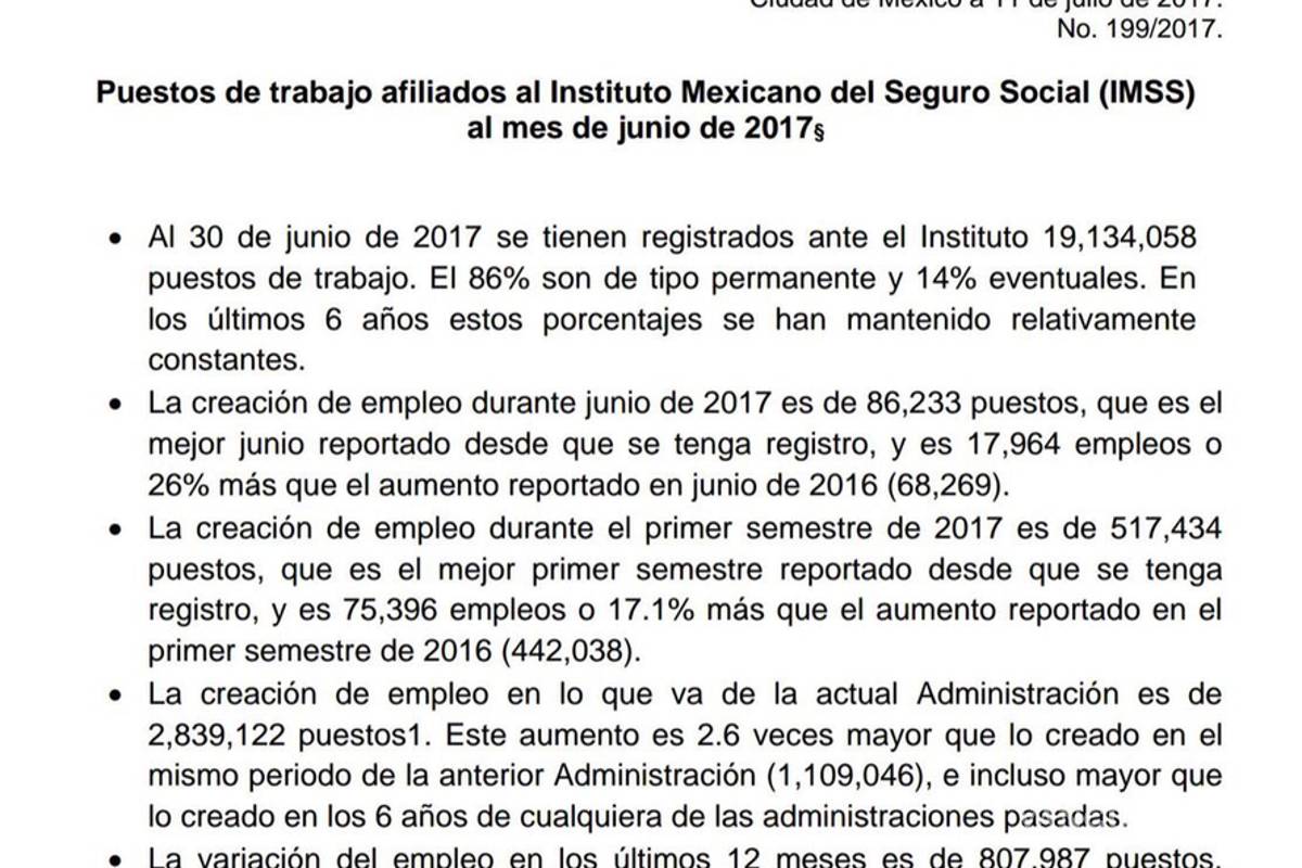 $!Peña Nieto dice que aumentó el empleo