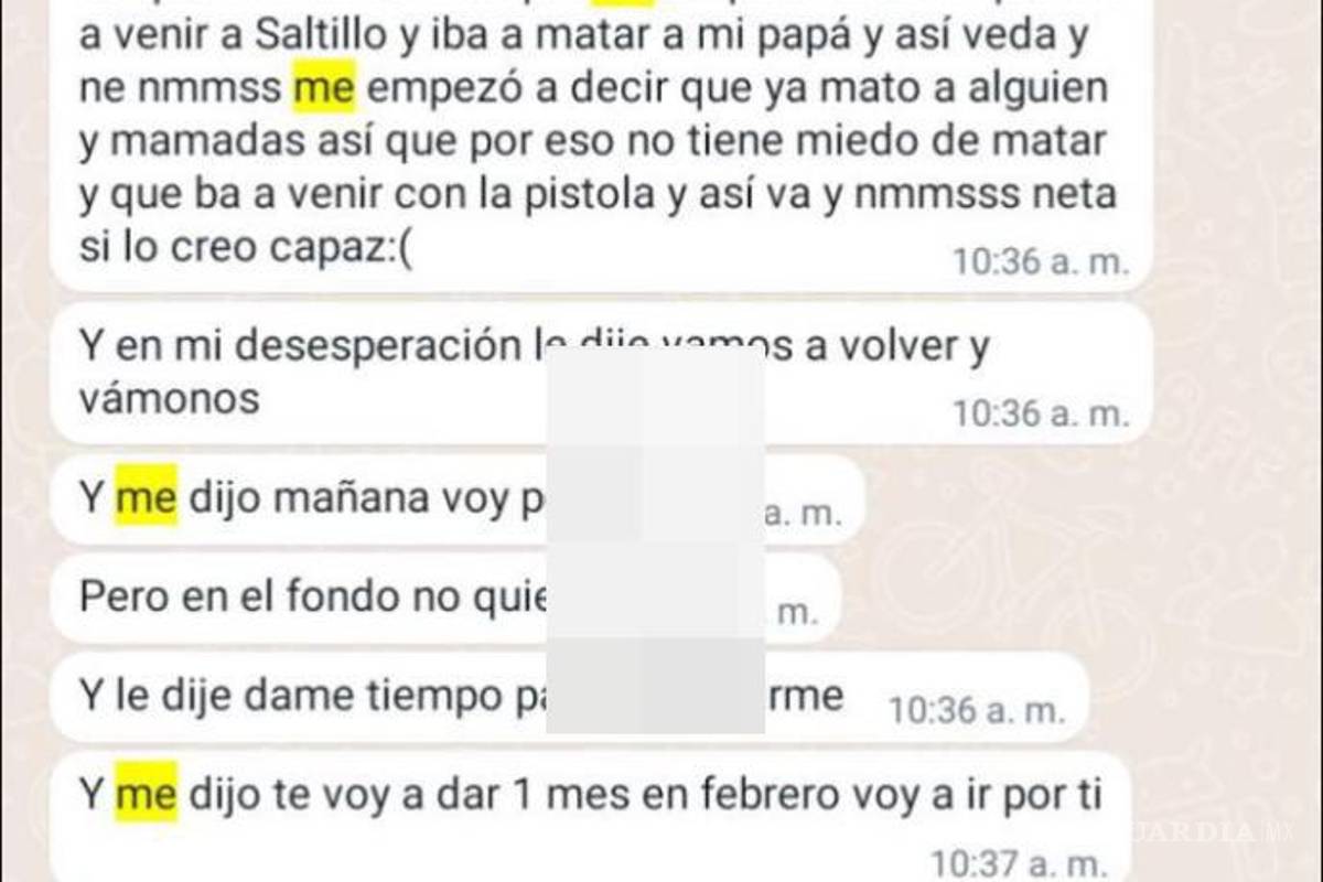 $!Continuaron las constantes amenazas que hacía a Ximena desde hace meses, diciéndole que si no se iba con él la mataría a ella y a su familia.