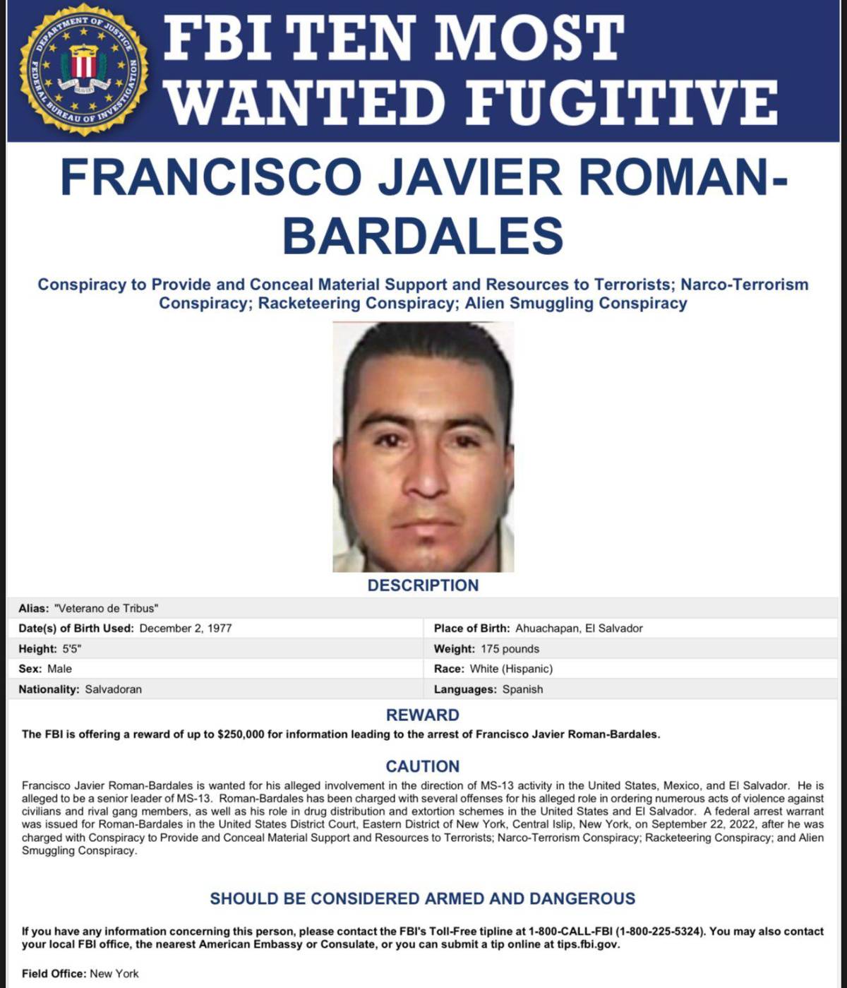 $!Omar Harfuch confirma arresto de ‘El Veterano’, presunto criminal de los 10 más buscados por el FBI