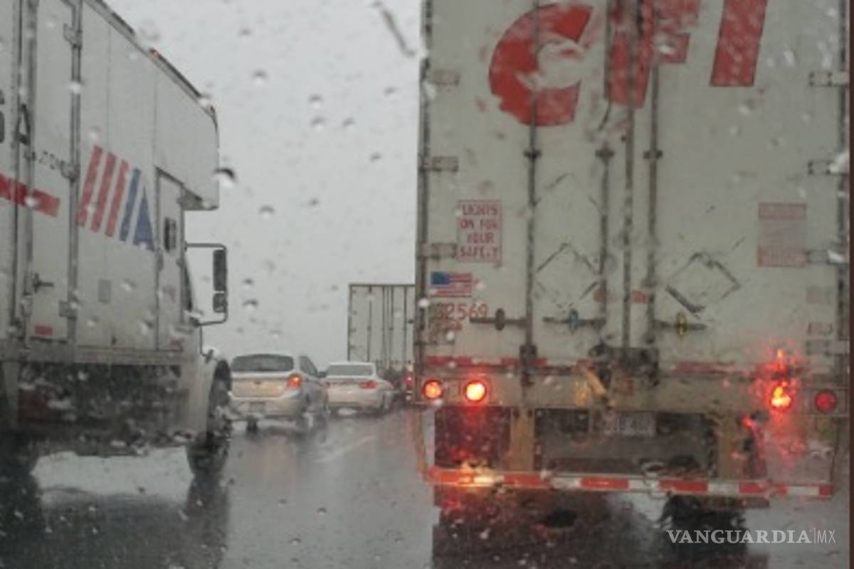 Tráfico detenido en carretera libre Saltillo a Monterrey: tercer accidente del día