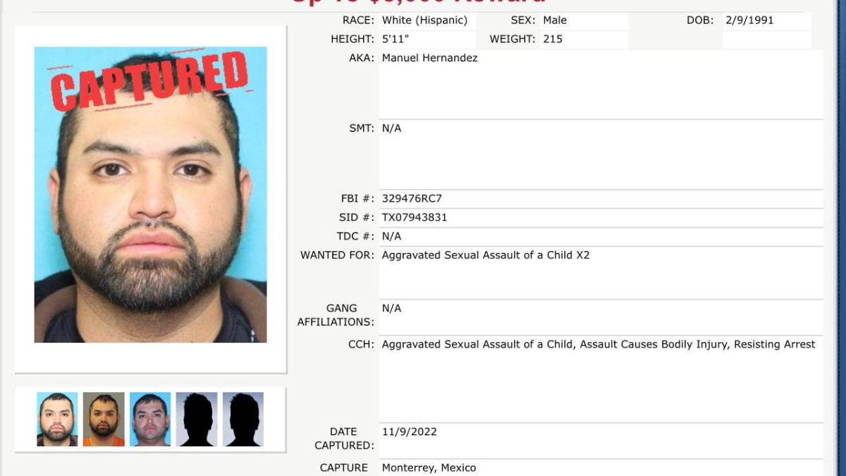 Cae en Nuevo León uno de los 10 más buscados de las autoridades texanas