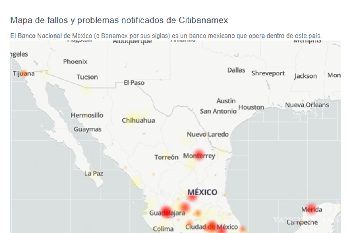 $!Usuarios reportan caída masiva de Banamex en toda la República... y en plena quincena