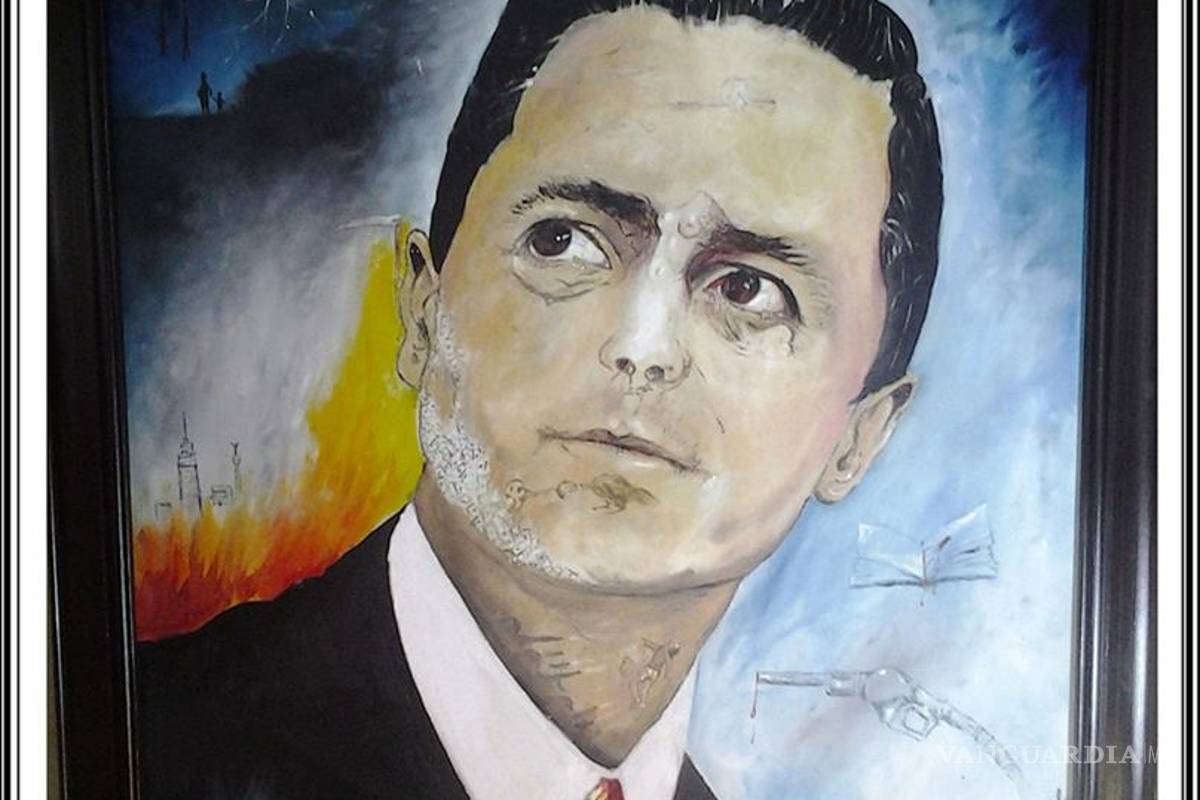 Maestro plasma los pesares de México en óleo de EPN