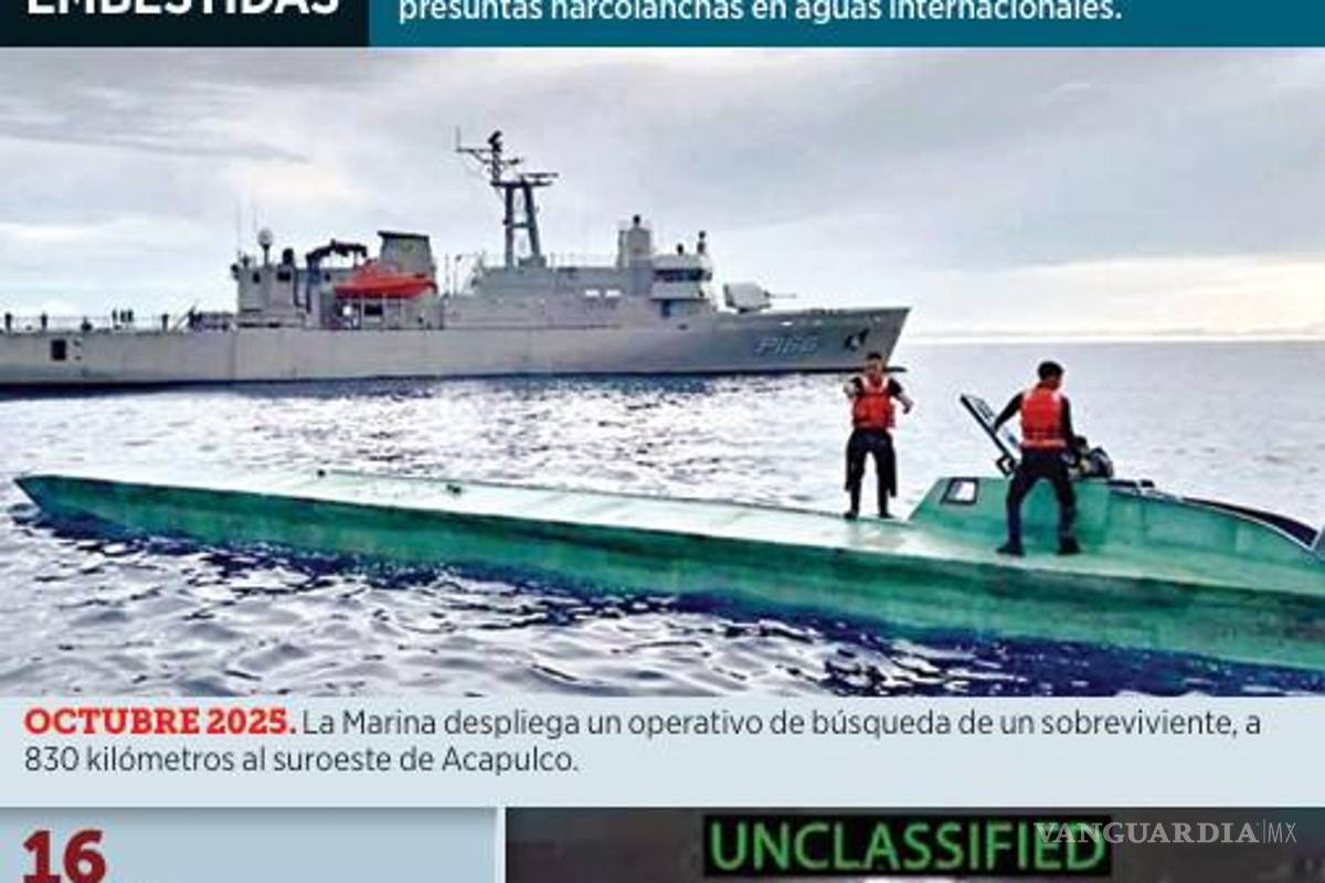 $!Afinan México-EU vigilancia marítima tras ataques a lanchas que presuntamente trafican droga