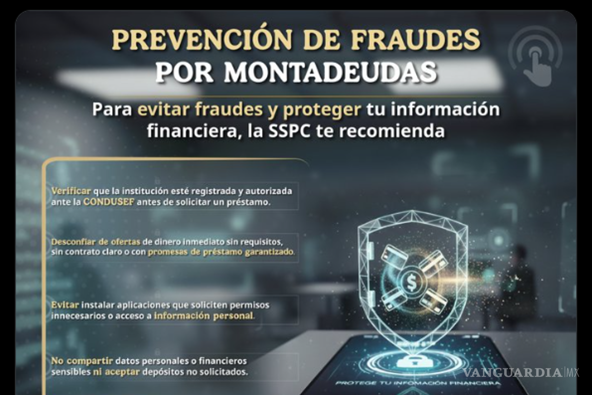 $!SSPC alerta por ‘montadeudas’ durante la cuesta de enero: Sigue estos consejos para no caer en el fraude