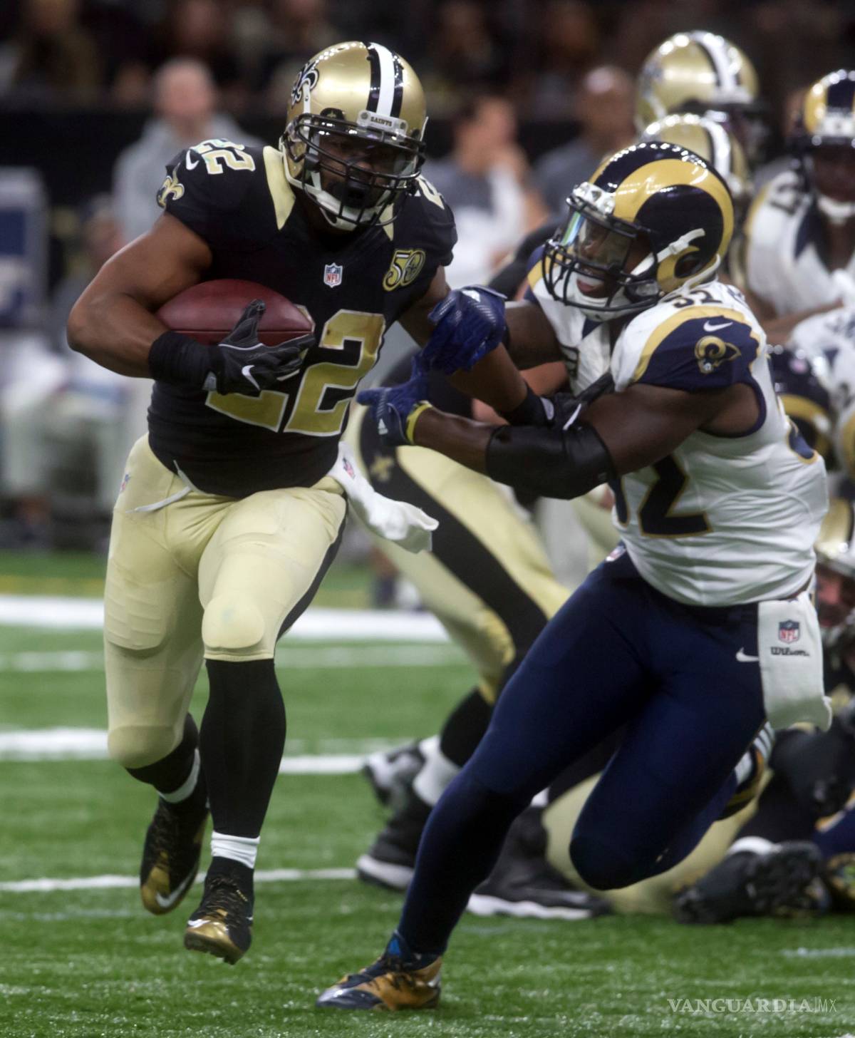 $!Brees e Ingram encabezan paliza de Saints a Rams
