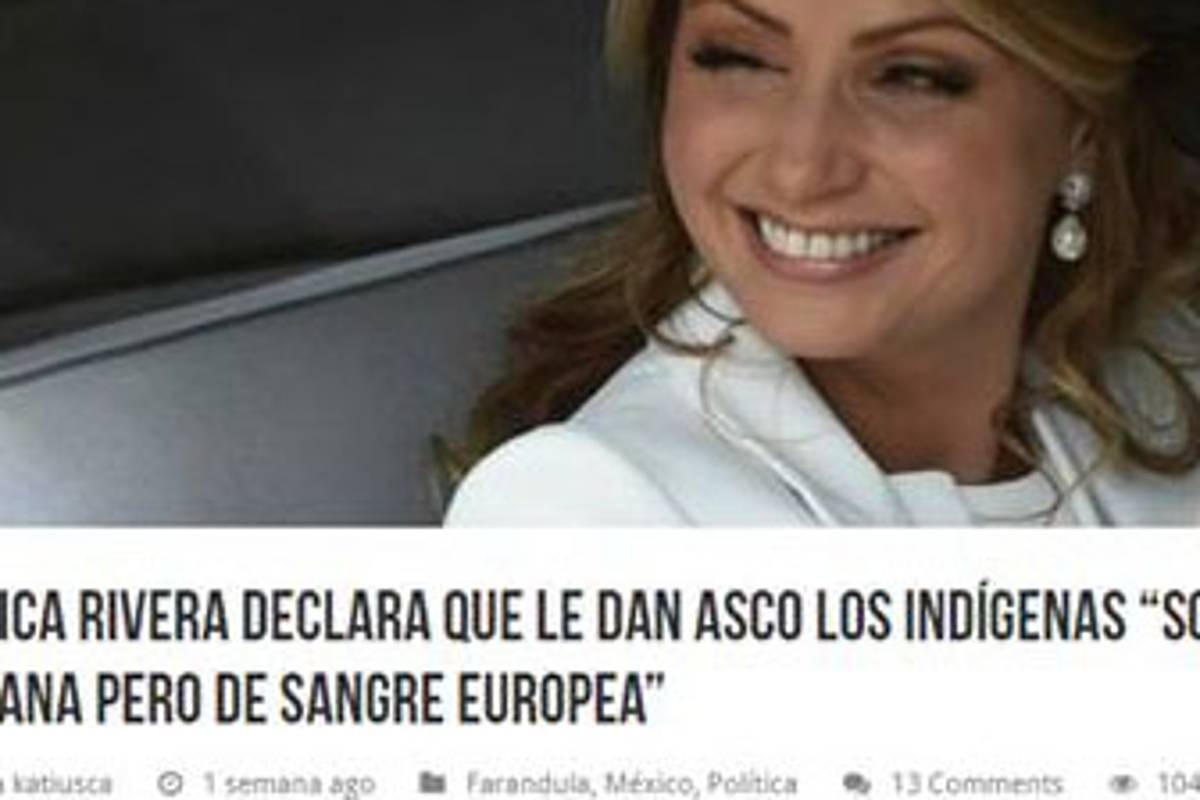 Vuelven noticia falso tuit de Angélica Rivera