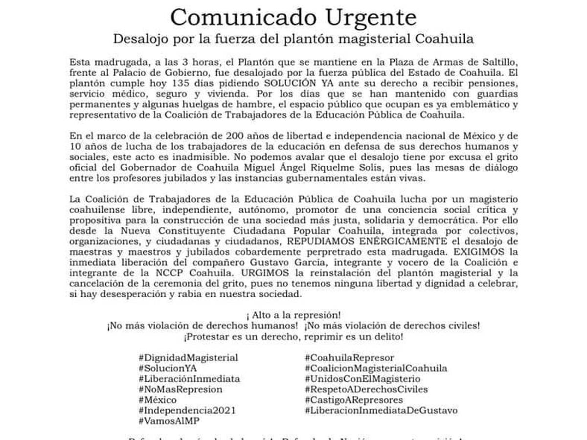 $!Arrestan a artista participante del Cervantino al desalojar a manifestantes